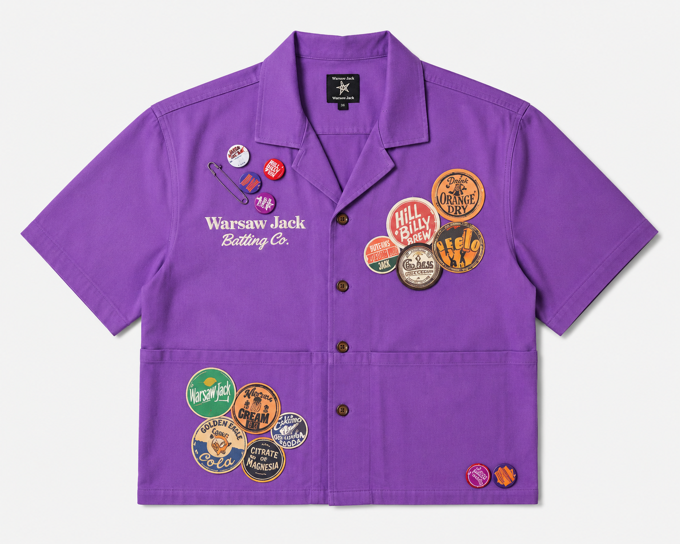 Deep Pockets Worker Shirt (Purple)