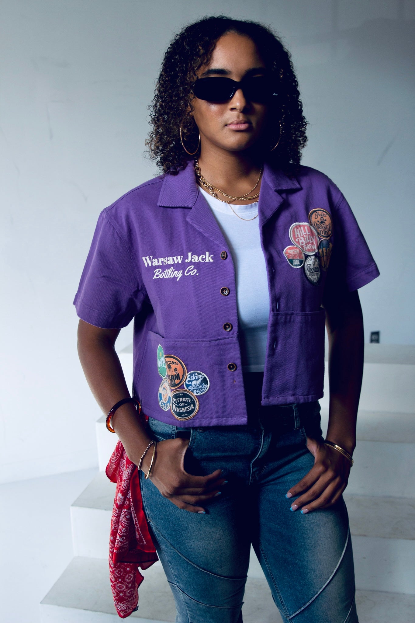 Deep Pockets Worker Shirt (Purple)