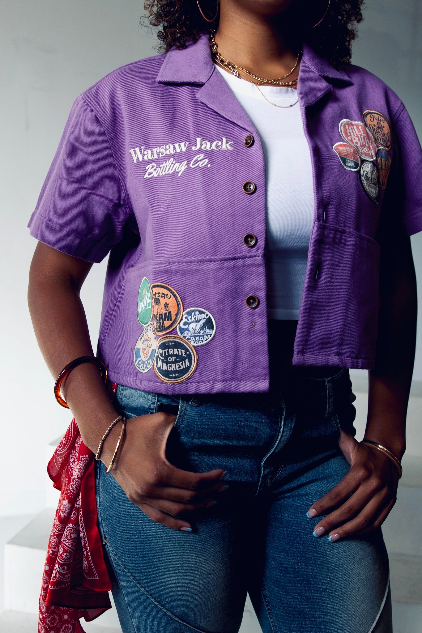 Deep Pockets Worker Shirt (Purple)
